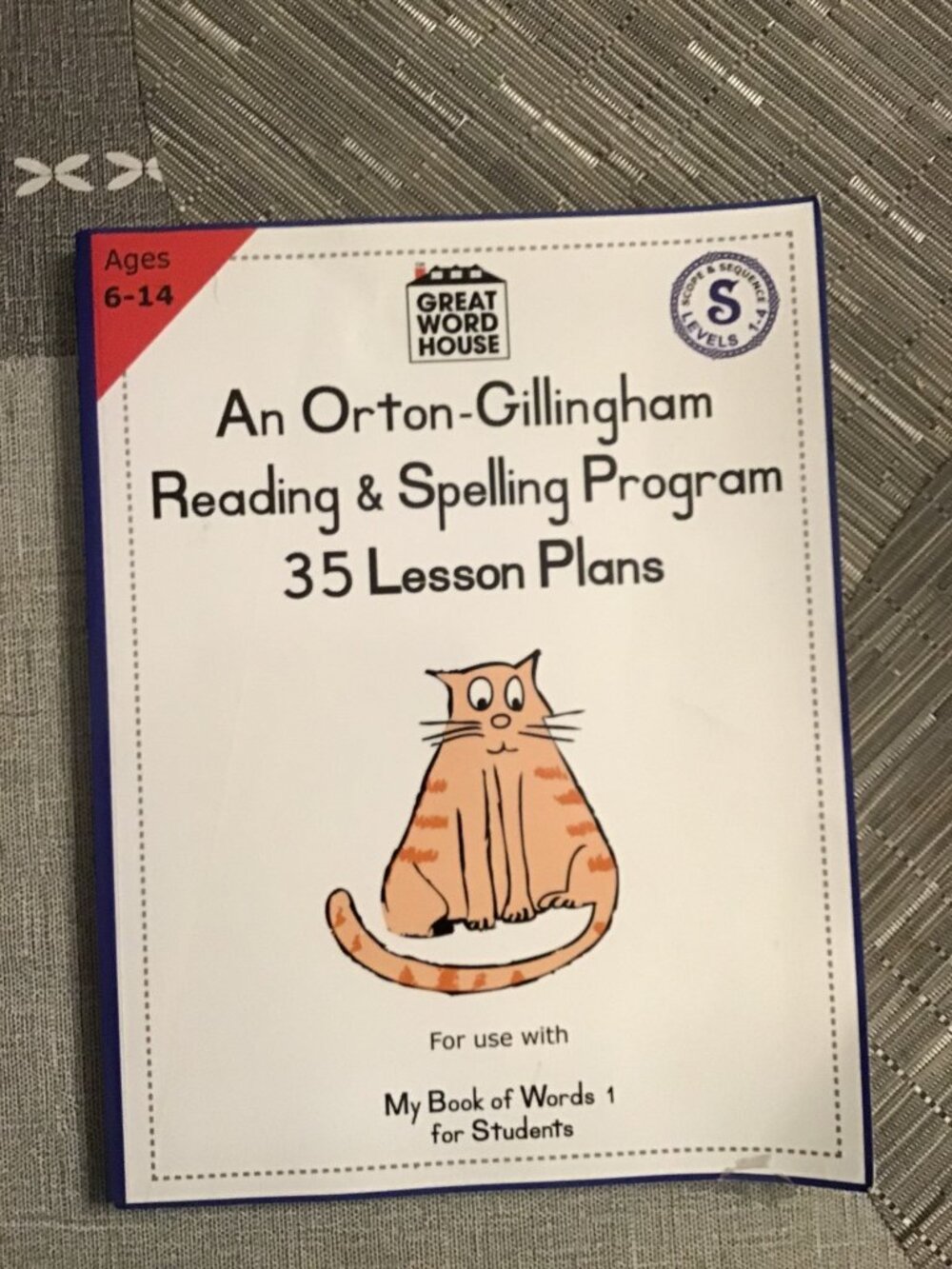 Orton-Gillingham Reading & Spelling Program 35 Lesson Plan Book--Nice Shape